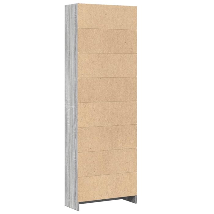 Bibliothèque sonoma gris 60x24x176 cm bois d'ingénierie – Image 4