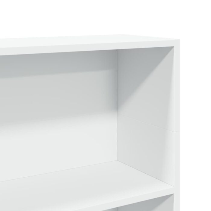 Bibliothèque blanc 80x24x109 cm bois d'ingénierie – Image 5