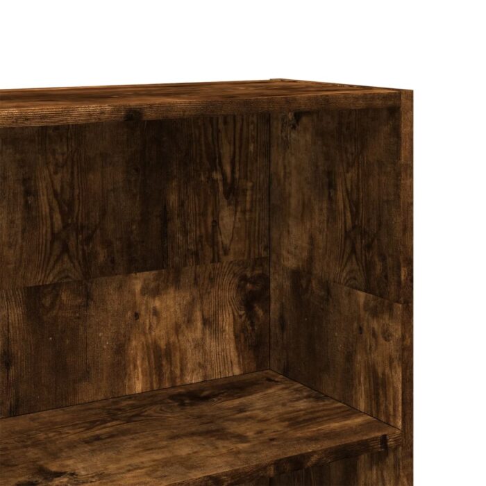 Bibliothèque chêne fumé 80x24x109 cm bois d'ingénierie – Image 5