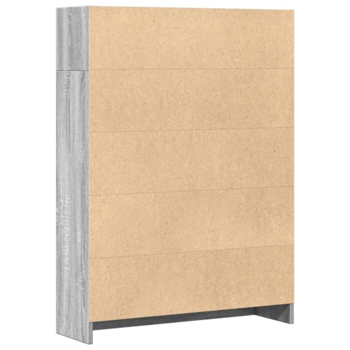Bibliothèque sonoma gris 80x24x109 cm bois d'ingénierie – Image 4