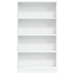 Bibliothèque blanc 80x24x143 cm bois d'ingénierie – Image 2