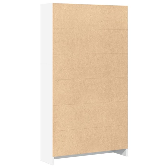 Bibliothèque blanc 80x24x143 cm bois d'ingénierie – Image 4