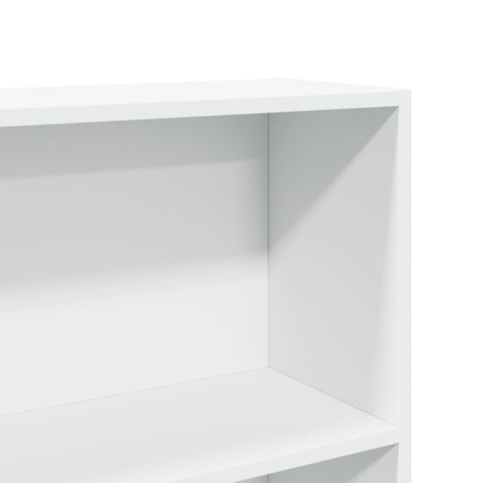 Bibliothèque blanc 80x24x143 cm bois d'ingénierie – Image 5