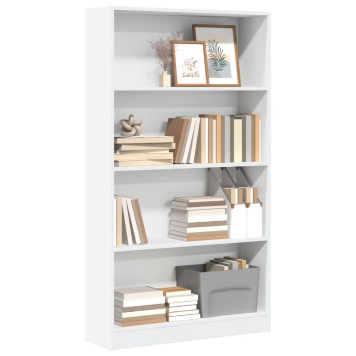 VXL8721158507525_m_en_hd_1.jpg Bibliothèque blanc 80x24x143 cm bois d'ingénierie – Image 1