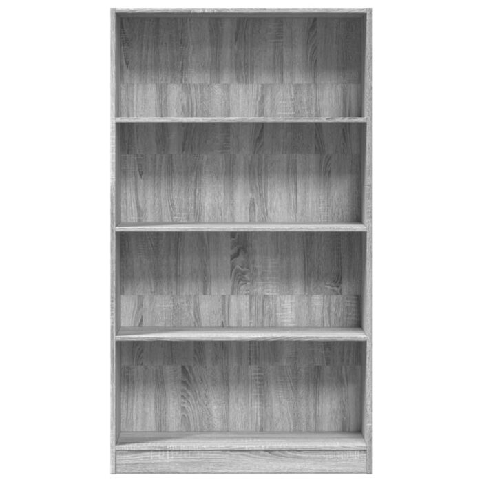 Bibliothèque sonoma gris 80x24x143 cm bois d'ingénierie – Image 2