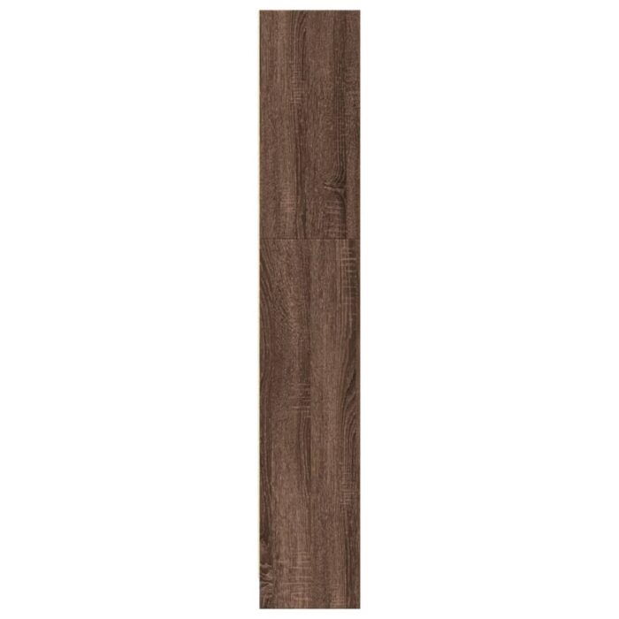 Bibliothèque chêne marron 80x24x143 cm bois d'ingénierie – Image 3