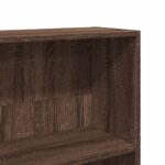 Bibliothèque chêne marron 80x24x143 cm bois d'ingénierie – Image 5