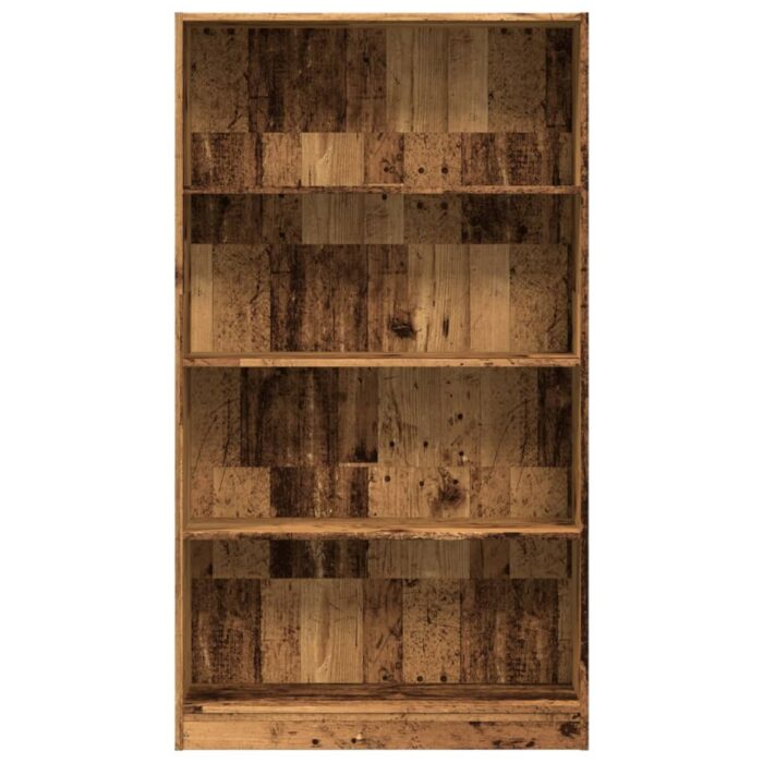 Bibliothèque vieux bois 80x24x143 cm bois d'ingénierie – Image 2