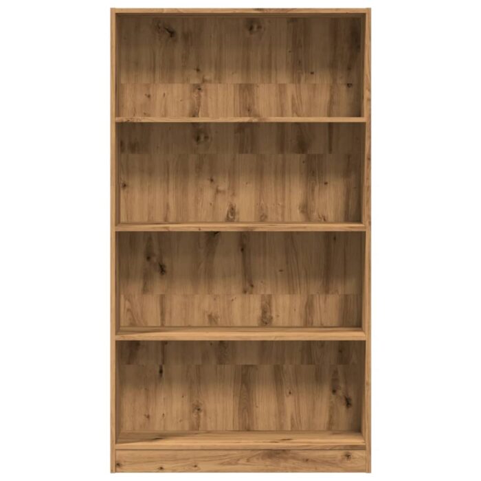 Bibliothèque chêne artisanal 80x24x143 cm bois d'ingénierie – Image 2