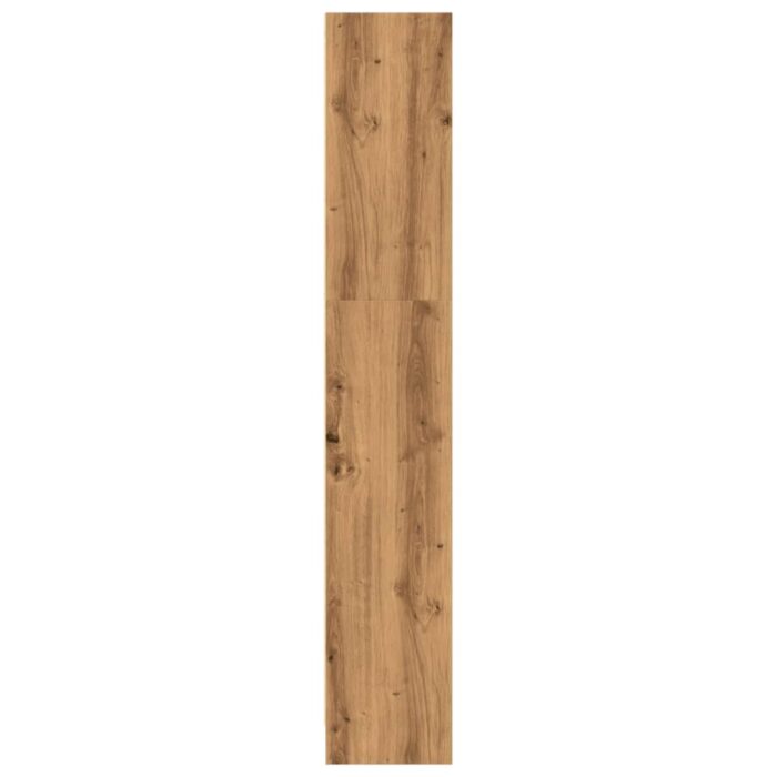 Bibliothèque chêne artisanal 80x24x143 cm bois d'ingénierie – Image 3