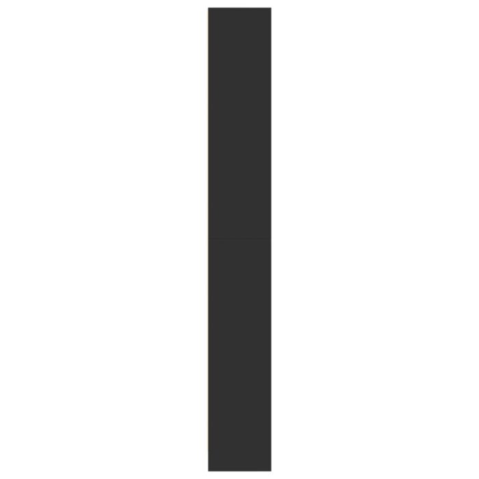 Bibliothèque noir 80x24x176 cm bois d'ingénierie – Image 3