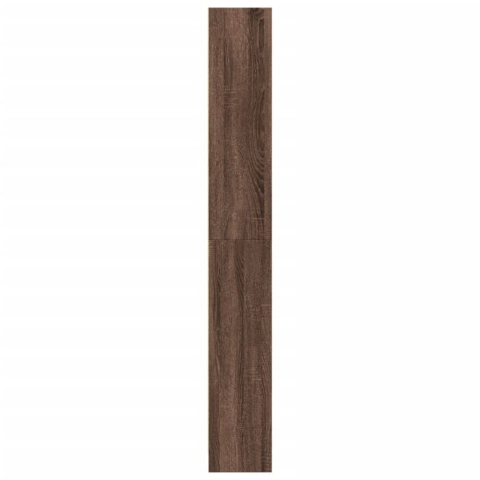 Bibliothèque chêne marron 80x24x176 cm bois d'ingénierie – Image 3