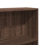 Bibliothèque chêne marron 80x24x176 cm bois d'ingénierie – Image 5
