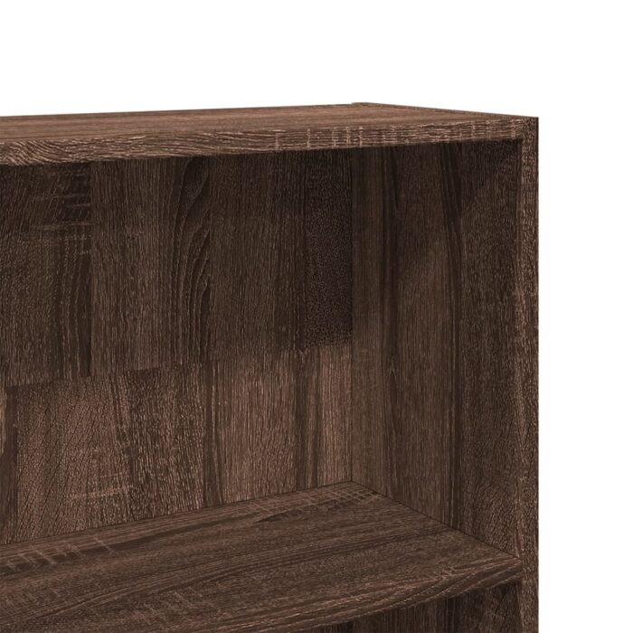 Bibliothèque chêne marron 80x24x176 cm bois d'ingénierie – Image 5