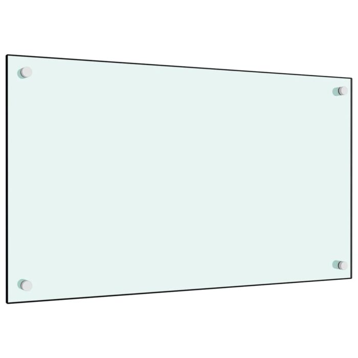 Dosserets de cuisine 2 pcs blanc 70x60 cm verre trempé – Image 2