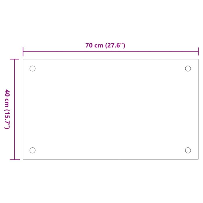 Dosserets de cuisine 2 pcs transparent 70x40 cm verre trempé – Image 6