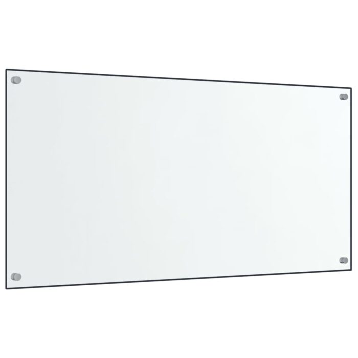 Dosserets de cuisine 2 pcs transparent 80x60 cm verre trempé – Image 2