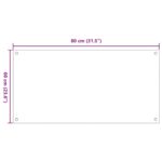 Dosserets de cuisine 2 pcs transparent 80x60 cm verre trempé – Image 6