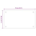 Dosserets de cuisine 2 pcs noir 70x40 cm verre trempé – Image 6