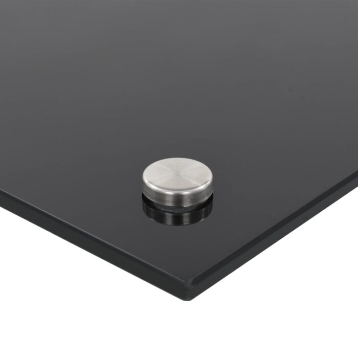 Dosserets de cuisine 2 pcs noir 70x60 cm verre trempé – Image 4