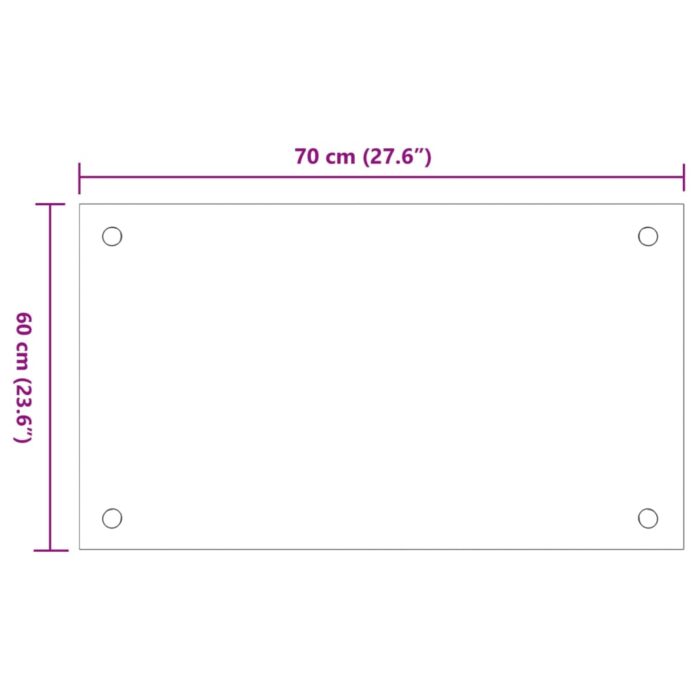 Dosserets de cuisine 2 pcs noir 70x60 cm verre trempé – Image 6