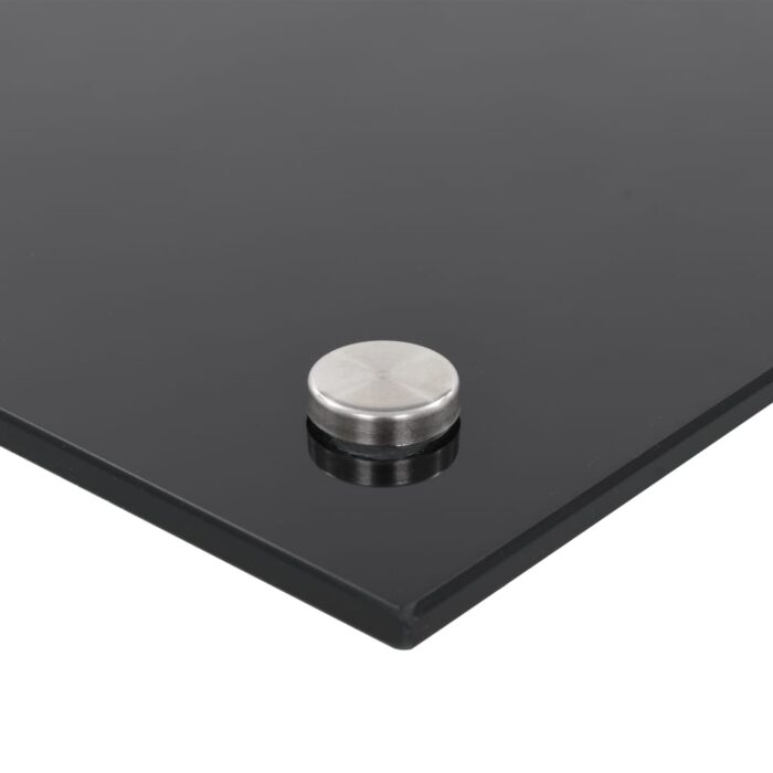 Dosserets de cuisine 2 pcs noir 80x40 cm verre trempé – Image 4