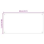 Dosserets de cuisine 2 pcs noir 80x40 cm verre trempé – Image 6