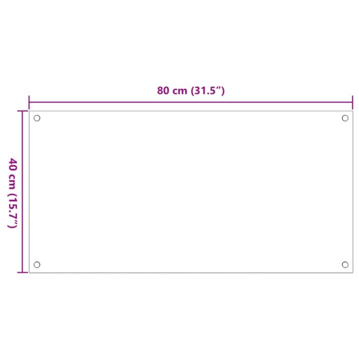 Dosserets de cuisine 2 pcs noir 80x40 cm verre trempé – Image 6