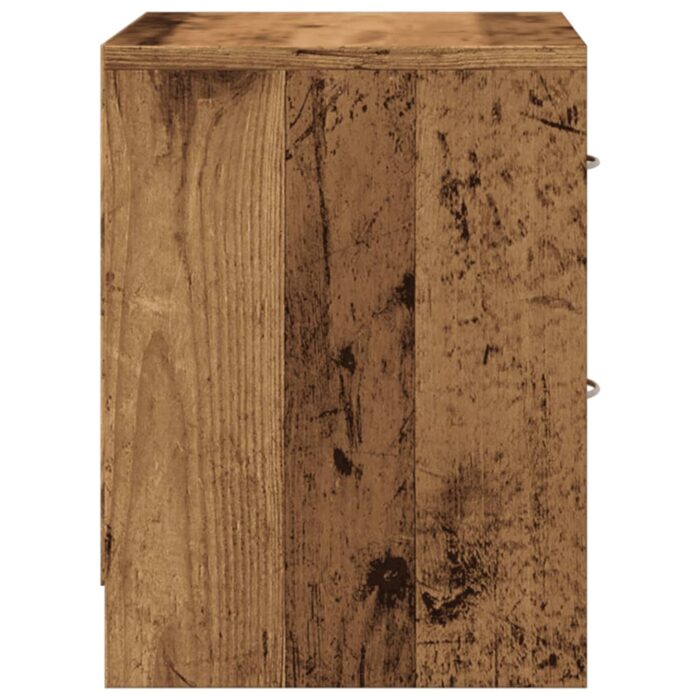 Table de chevet vieux bois 40x30x40 cm bois d'ingénierie – Image 4