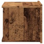 Table de chevet murale vieux bois 40x32x30 cm – Image 4