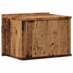 Table de chevet murale vieux bois 40x32x30 cm – Image 5