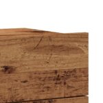 Table de chevet murale vieux bois 40x32x30 cm – Image 6