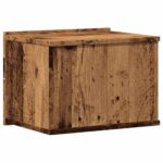Tables de chevet murales 2 pcs vieux bois 40x32x30 cm – Image 5