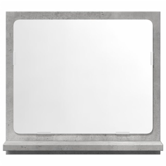 Armoire à miroir de salle de bain gris béton bois d'ingénierie – Image 2