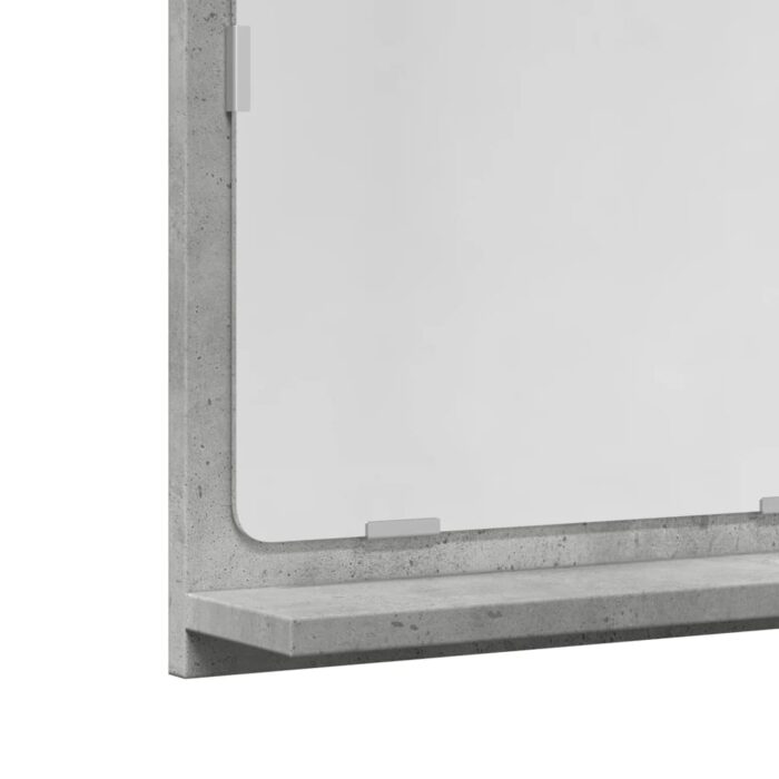 Armoire à miroir de salle de bain gris béton bois d'ingénierie – Image 5