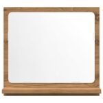 Armoire à miroir de salle de bain chêne artisanal 40x11x37 cm – Image 2