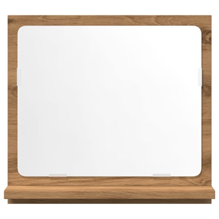 Armoire à miroir de salle de bain chêne artisanal 40x11x37 cm – Image 2