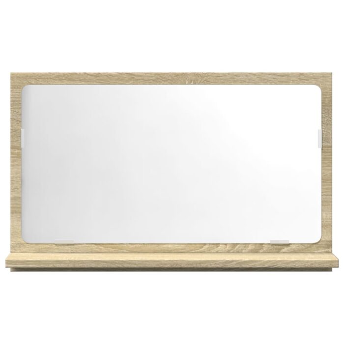 Étagère de salle de bain à miroir chêne sonoma bois ingénierie – Image 2