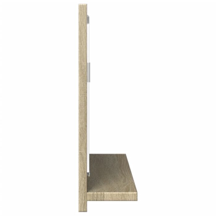 Étagère de salle de bain à miroir chêne sonoma bois ingénierie – Image 3