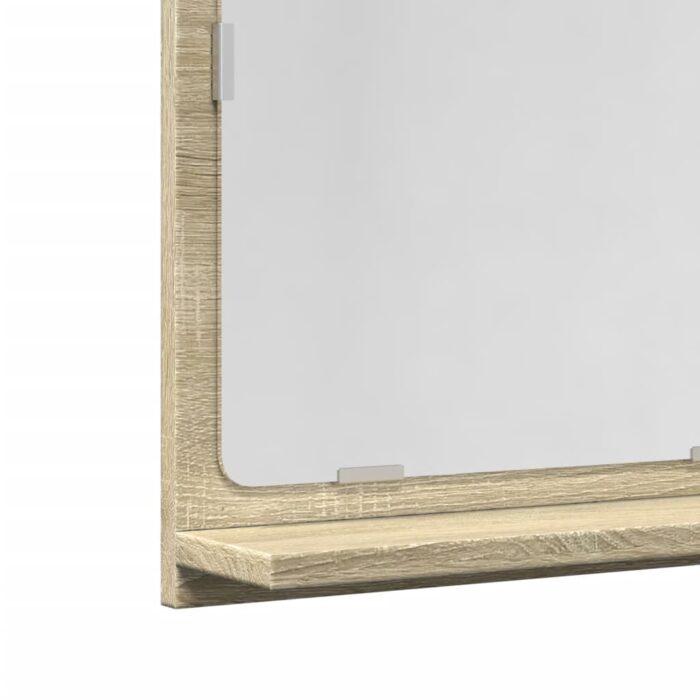Étagère de salle de bain à miroir chêne sonoma bois ingénierie – Image 5