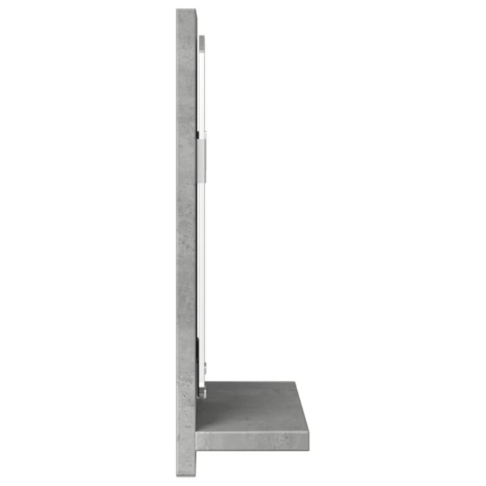 Armoire à miroir de salle de bain gris béton bois d'ingénierie – Image 3