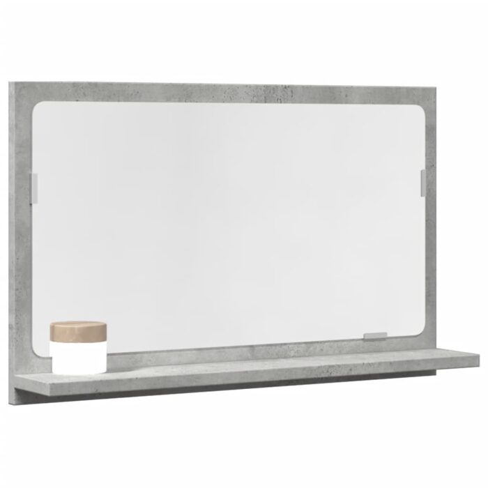 Armoire à miroir de salle de bain gris béton bois d'ingénierie – Image 1