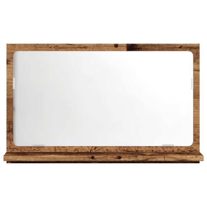 Armoire à miroir de salle de bain vieux bois bois d'ingénierie – Image 2
