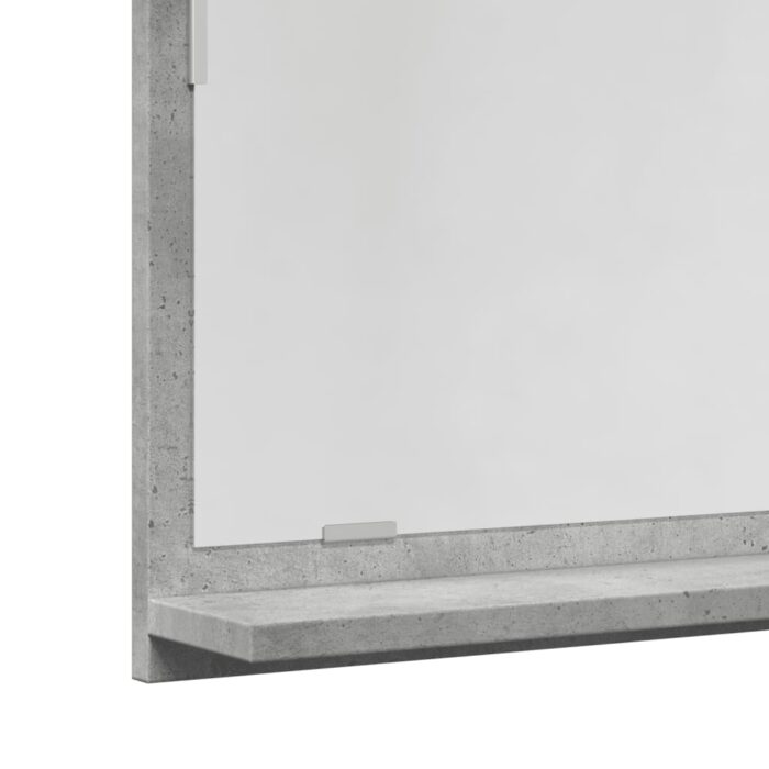 Armoire à miroir de salle de bain gris béton bois d'ingénierie – Image 5