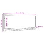 Armoire à miroir de salle de bain gris béton bois d'ingénierie – Image 7