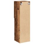 Meuble TV avec lumières LED vieux bois 30,5x30x102 cm – Image 7