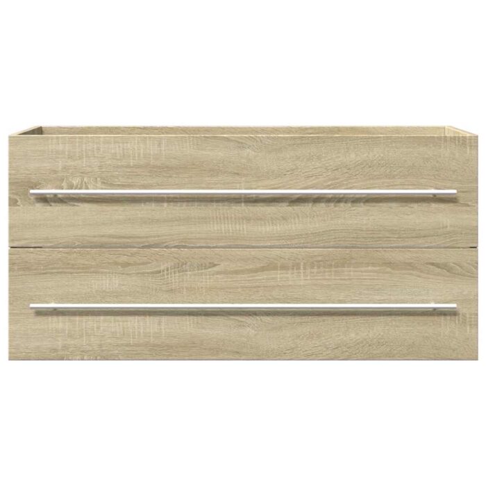 Armoire d'évier Chêne sonoma 100x38,5x48 cm Aggloméré – Image 2