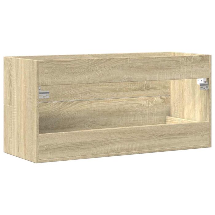 Armoire d'évier Chêne sonoma 100x38,5x48 cm Aggloméré – Image 5
