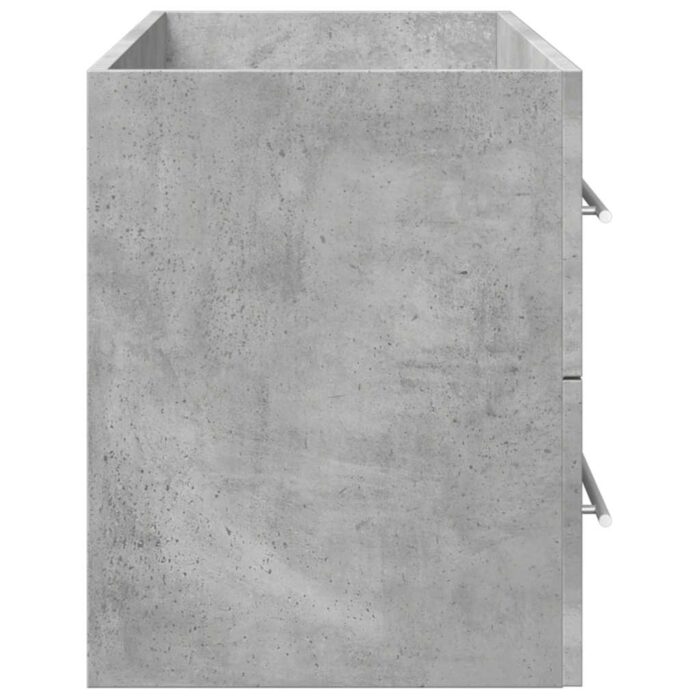 Armoire d'évier Gris béton 100x38,5x48 cm Aggloméré – Image 4