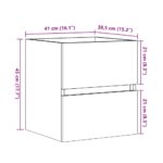 Armoire d'évier Gris béton 41x38,5x45 cm Bois d’ingénierie – Image 9